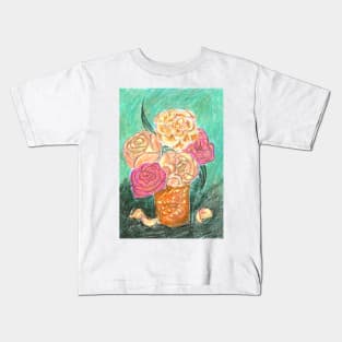 Roses in vase Kids T-Shirt